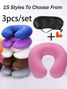 1pc Travel Pillow Neck Pillow Airplane Pillow Travel Car Home Office Travel Neck Flight Pillow Snap Button With Soft Cover, U Shaped Neck Pillow Portable Student Adult Pillow Pad, Supports Neck And Protects Cervical Vertebrae While Studying Or Riding In Car, Office Or Other Travel
