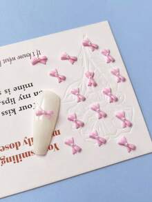 20/40pcs Mini Faux Pearl Bow 3D Resin Small Bow Decorations, Cute Fairy Style Nail Art Stickers, DIY Handmade Decor For Long/Short False Nails, Multi-Color Suitable For Various Occasions, Nail Art Tools Nail Supplies - Multicolor - View 10