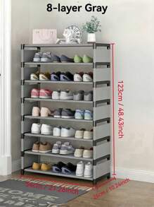 1 Stück einfaches Schuhgestell für Zuhause, mehrstöckiges platzsparendes Schuhorganisationsregal, geeignet für Mietwohnungen und Eingangsbereiche