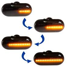 Luces Led laterales salpicaderas Intermitentes dinámicas para Renault Clio | LED luz de señal de giro dinámica - Amarillo - Ver 2