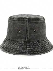 Casual Men Women Hip Hop Bucket Hat Fishing Cap Washed Denim Bucket Hat Folding Hip Hop Bucket Hat For Autumn