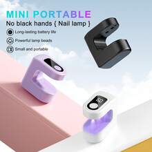 可充电迷你UV LED美甲灯，带双定时功能（30秒/60秒） - 便携式无线凝胶指甲油烘干机，电池续航时间长，固化速度快，设计小巧，适合家庭和美甲沙龙使用 - 彩色 - 查看 9