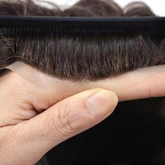 lekika [كثافة 120% شعر رجالي مستعار] باروكة للرجال من الشعر الطبيعي| شبكة فرنسية قابلة للتنفس مع قاعدة بوليبروبلين في محيط القاعدة، وهو عرض 8 * 10 بسهولة الاستخدام، مناسب للمبتدئين