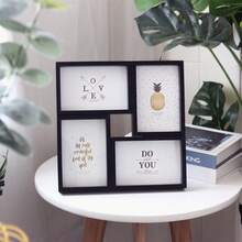 1 套多孔径相框 4x6 英寸，6 个拼贴复古相框，用于壁挂，4 个网格组合 6x4 英寸 10x15 厘米相框适用于婚礼、家庭、宠物照片、婴儿相册壁挂和桌面展示家居装饰 - 彩色 - 查看 14