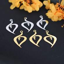 Set de 3 piezas de encantadores colgantes de acero inoxidable con forma de seta, ideales para hacer manualidades, aretes y collares