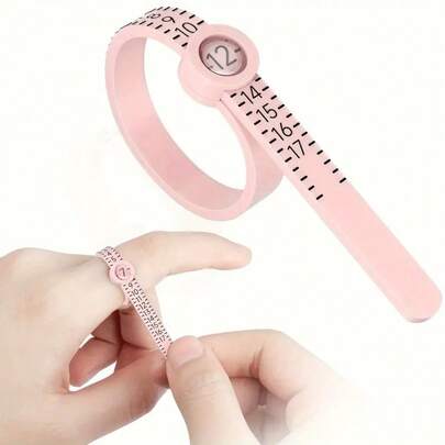 Adjustable Ring Sizer Measuring Tool For Accurate Finger Size – Reusable Pink Band For Men & Women, Ensuring A Perfect Fit Every Time – Essential For Confident Online Jewelry Shopping, Engagement Rings, Wedding Bands & Thoughtful Gift Giving – Easy-To-Use Home Sizing Kit For All Ages, Making It Indispensable For Jewelers & Personal Use Alike.