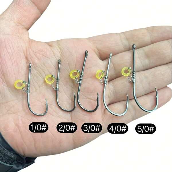 3pcs/Box Suspended Shrimp Hook Spring Snap Swivel Clip Sea Fishing And Orange Wood Raft Fishing Specialized Equipment Accessories
