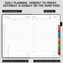 Sailingvan 1 本日记本 2026 年每日一页 A5，从 2026 年 1 月到 2026 年 12 月，带月视图的预约簿，带松紧带封口，笔环，彩色标签，内袋，A5（5.7 英寸 X 8.3 英寸） - A5 - 查看 4