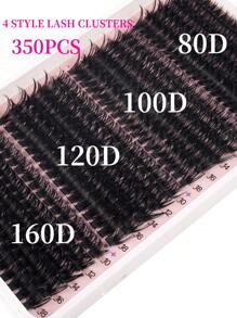 Fluffy Lashes Clusters 390/340pcs Individual Lashes Cluster Eyelash Extensions,40D+60D+80D+100D/80D+100D+120D+160D 4 Styles Mix Tray 5D Fluffy Lash Clusters Thick Cluster Eyelashes Extensions Individual Lashes Faux Mink Eyelash Clusters D/CC/DD Curl 10-18MM Mix Lash Extension Dramatic Eyelash Extensions Eyelashes Clusters.Wedding Bride Makeup Tools