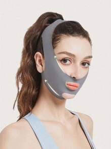 1Pc Women's Gray/Pink/Night Bandage Mask For Everyday Wear. This Seamless V-Shaped Sleep Mask Is Perfect For Use Both While Sleeping And Relaxing At Home. You Can Wear It While Watching TV, Working Out Or Having Fun.