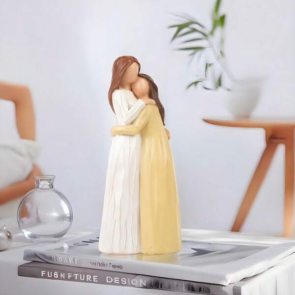 1 PIEZA Regalo para mamá de la hija: Figura personalizada esculpida y pintada a mano lista para regalar - Regalo de cumpleaños para hijas, Día de la Madre, ideas de regalo para mamá, cumpleaños único, decoración de habitación, decoración del hogar