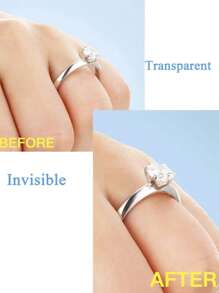 8 piezas Ajustador de anillos invisible y transparente para anillos sueltos, herramienta ajustable que se adapta a cualquier anillo