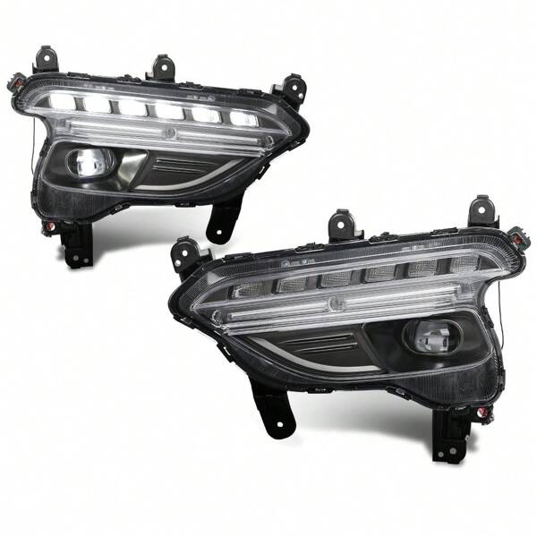 A Pair Front LED Fog Lights Left Right Side Fits 2017 2018 Santa Fe Sport