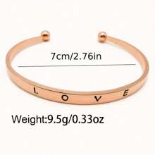 2 piezas Juego de lujo dorado Reloj de mujer Brazalete de damas Pulsera de acero inoxidable LOVE como regalo para mujeres