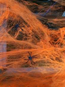 1 Stück/3 Stücke/5 Stücke - Gruseliges dehnbares Spinnennetz Deko - Perfekt gruseliges Netz für Spukhaus, Bar, Zimmer und Heim Dekorationen - Ideales Feriengeschenk für Halloween, Día de los Muertos und Osterfeiern Halloween Deko Herbst Deko Zimmer Deko
