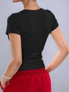 Women's Fashion T-Shirts - Elegant Summer Tees In 2-Pack And 3-Pack Options, Multiple Color Combinations For Stylish Outfits - 黑加米白 - 查看 2