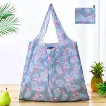 1 pezzo Borsa della spesa pieghevole, portatile, alla moda, impermeabile, di grande capacità, adatta per la spesa al supermercato, i viaggi, la conservazione di verdure/frutta/mobili/giocattoli
