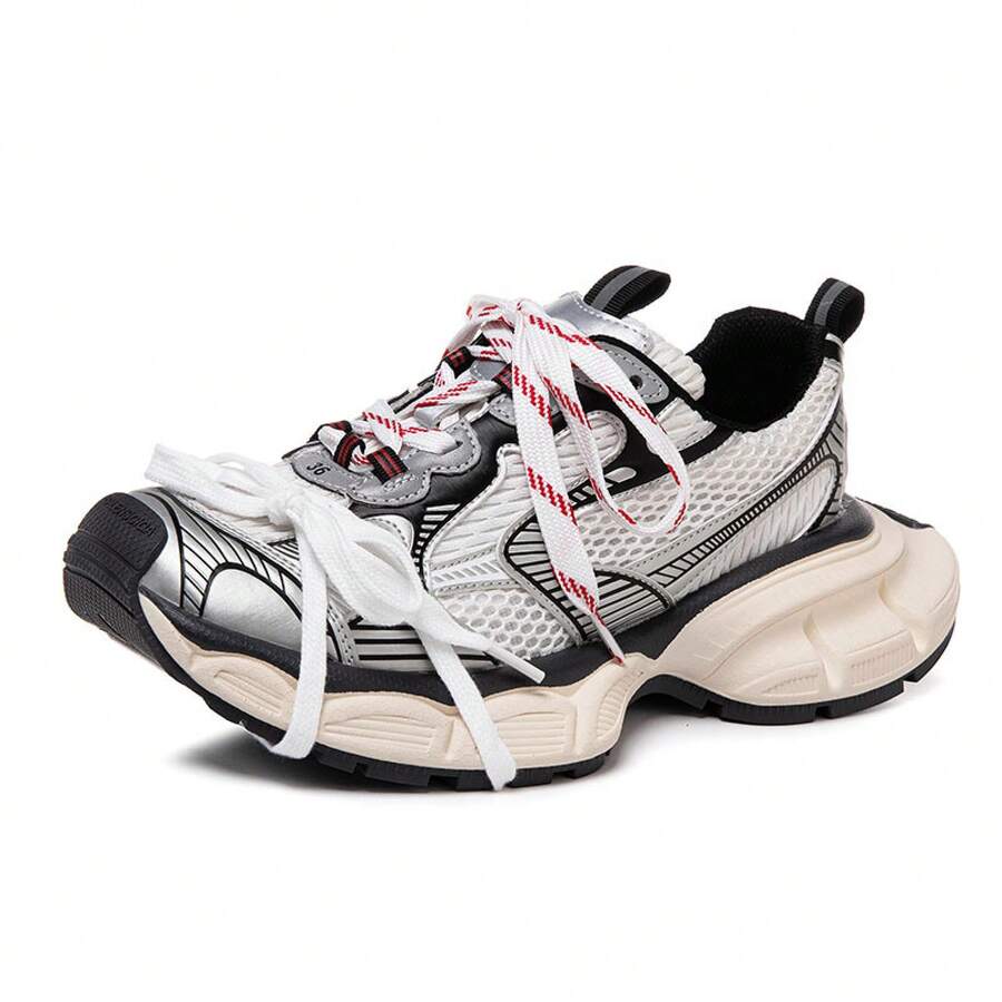 Thick-Soled Comfortable Dad Shoes Classic Casual Versatile Women's Height-Increasing Shoes Spring And Autumn New Men's Shoes Unisex - 灰色 - 查看 1