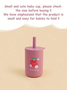 1 件迷你 150 毫升/5 盎司硅胶吸管杯，适合幼儿学习喝水，实用喂食吸管杯，婴儿礼物 - 彩色 - 查看 10