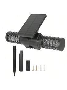 3pcs Solar Powered Mosquito Killer Lamp, Outdoor Waterproof Courtyard Lamp - Ground Inserted Lawn Lamp, Mosquito Repellent Lamp, Automatic Sensing Lighting, Garden Camping Mosquito Prevention