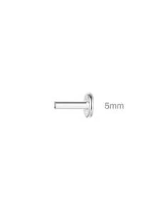 1pair Flat Back Earring Accessories 925 Sterling Silver Earring For Women 5Mm/6Mm Rod Minimalist Gift For Her Wedding Party Fine Jewelry