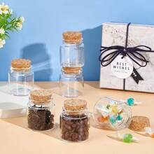 10/6/2 Stücke Korken Glas Flasche mit Korken, Bonbonglas, kreative farbige Wunschflasche, Nachrichtenflasche, Hochzeitsdekoration Sandflasche, Spaß DIY Kunst Party, handgemachte Regenbogen Stern Flasche Geschenke, Wohn- Schlafzimmer Büro Dekoration, Muttertags- und Geburtstagsgeschenke, Glasbehälter, Heimdekoration, Blumen Pflanzen, Proben, Basteldekorationen