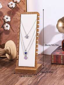 1 件/2 件创意竹项链展示架，时尚珠宝收纳盒，适合返校季