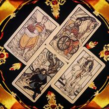 Feydor Tarot, Codzienne Czytanie Tarota, Gra Karciana Wizard's Fate, Rozrywka Rodzinna, Gra Planszowa, Wróżenie, Prezent z Kartą Tarota, Nadaje Się Na Prezenty Na Boże Narodzenie, Halloween I Święto Dziękczynienia Dla Przyjaciół