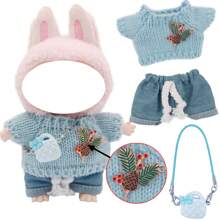 Outfit Set: Sweater And Jeans For Plush Doll, Includes Cute Accessory Bag (Doll Not Included), Merchandise