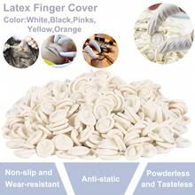 100PCS Disposable Finger Cover Rubber Gloves Non-Slip Anti-Static Latex Finger Cot Fingertip Protector Finger Thumb Sleeve Glove - Multicolor - View 5