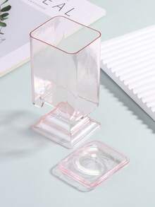 1pc Lint Free Nail Wipes Nails Storage Box Acrylic Material Standing Design Container Remover Organizer Makeup Case Nail Art Tools Pink Clear Black - Multicolor - View 14