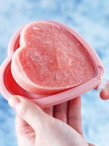 1 Stück herzförmige Silikon-Eis-am-Stiel-Form mit Deckel, Mini rosa Eis-am-Stiel-Hersteller, DIY Eiscreme-Form, Sommer-Küchenhelfer
