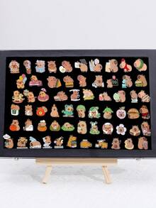10-50Pcs Cute Capybara Enamel Pins Creative Cartoon Animal Brooch Lapel Badge Funny Jewelry Accessories Gifts For Womans Friends,No Box,Random Styles, Not Necessarily Those Shown In The Picture - 彩色 - 查看 5