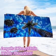 1 Pc Of Ultra-Soft Breathable Beach Towel, Microfiber Beach Towel, Quick-Drying Towel Suitable For Outdoor Beach Towel Yoga Running Portable Outdoor Bath Towel