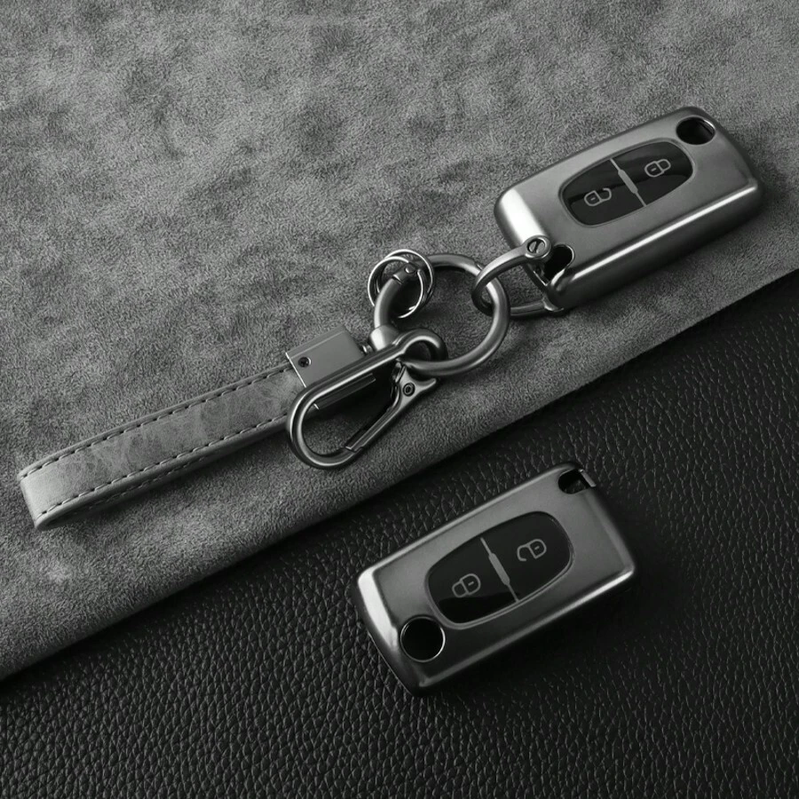 2键TPU汽车钥匙包适用于标致107 207 307 308 407 607 3008 5008 雪铁龙Xsara Picasso C5 C6 C8配件