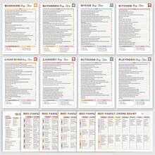 1 Stück ADHS-Jahresputzplan, 36-seitiger Jahresputzplan, ADHS Putzplan ist eine Haushaltsorganisationsliste, die tägliche, periodische, monatliche und jährliche Reinigung abdeckt, inklusive Zeitpläne, Schnell-Putz-Tipps, geeignet für Küche, Bad und Schlafzimmer, Schulbedarf, Rückkehr zur Schule
