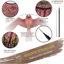 Laptony Bird Scarer Flying Kite Crops Farm Protector Bird Hawk Flying Kite With 4m Telescopic Pole - Black - View 4