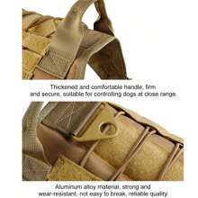 Tactical Dog Harness For Large Dogs, Tension Free Adjustable Pet Harness, Reflective Work Training Harness, Molle Vest With Handle, Easy Controllable Blast-Proof, Hook And Loop Panel, Pet Vest Style Dog Harness