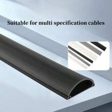 1pc 2m Floor Wire Protection Cover, Self-Adhesive, Wear-Resistant Wire Hider, Floor Cable Management Wire Protection Cover, Wire Protection Sleeve, Decorative Wire Protection Strip, Suitable For Office And Home Rooms