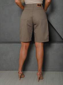 Women's Jorts Bermuda Shorts In Twill - 摩卡棕 - 查看 1