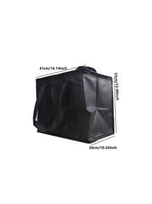 1Pc Portable Lunch Insulated Cooler Bag Folding Insulation Picnic Ice Pack Food Thermal Bag Drink Carrier Insulated Bags Beer Foil Food Bag Outdoor Camping Travelling BBQ Catering Materials Zipper Bag Picnic Folding Insulated Bag