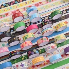 ICCEEMEE 30 Rolls Colorful Washi Tape Set, Decorative Washi Tape Washy Tape Bible Journaling Supplies Masking Tape For Arts & Crafts, Card Wrapping, Scrapbooking, Junk Journal, Bullet Journaling, 2m (2.2yards) - 均碼 - 查看 3