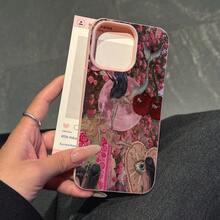 Compatible With IPhone 15Pro Max Phone Case, Featuring Flower And Mermaid Girl Patterns. Shock-Absorbing Soft TPU Protects The Phone Case, Suitable For Female Girls. Ultra-Thin Scratch-Resistant Phone Case Suitable For IPhone 16 Pro Max - Hồng - Xem 5