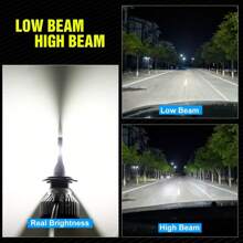 2pcs H4 LED Headlight Bulbs For Car H1 H4 H7 H11 9005/9006 HB3 HB4 Led Bulb 12V 50W Auto Led Fog Light Drving Headlamp 6000K, Without Battery