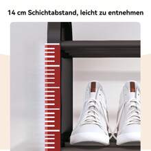 Schuhregal, 4 Ebenen Schuhschrank, Schuhstände, Schuhablage aus Kunststoff, Schmales vertikales Schuhregal, Ständerregale, 60*23*58cm, für Flure, Räume