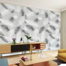 1 Roll Of Feather Self-Adhesive Wallpaper, PVC Removable Wallpaper For Living Room, Kitchen, Bedroom, Dorm, Furniture Renovation, Autumn Aesthetic