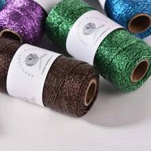 1mm Polyester Metallic Ribbon - 100m, Vibrant Green & Golden, Versatile For DIY Crafts, Jewelry Making, Gift Wrapping, Christmas Decorations, And Craft Accessories, Gift Wrapping Ribbon|Vibrant Ribbon| Ribbon