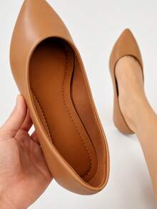 Women's Pumps, Pointed Toe, Elegant, Elegant - 摩卡棕 - 查看 1