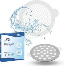 Disposable Hair Catcher Shower Drain Mesh Stickers, Hair Catchers Shower, 25 Pack, 3.5 Inch - Round - 6.1 Inch - 25 Pack - View 8