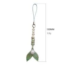 1pc Ins Style European & American Mermaid Tail Pearl Decor Phone Lanyard, Mobile Phone, Key Chain, Bag Accessory - Multicolor - View 8